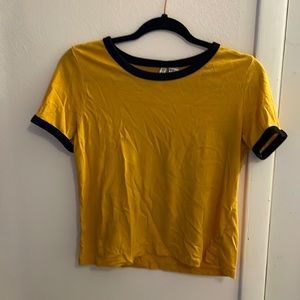 Yellow and black T-shirt